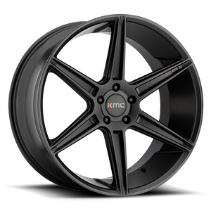 KMC KM711 PRISM Satin Black 22x9 +20 5x120mm 74.1mm - WheelWiz
