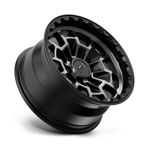 KMC KM718 SUMMIT Satin Black W/ Gray Tint 16x8 0 6x139.7mm 106.1mm - Wheelwiz