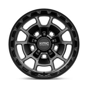 KMC KM718 SUMMIT Satin Black W/ Gray Tint 17x8.5 0 5x127mm 71.5mm - Wheelwiz