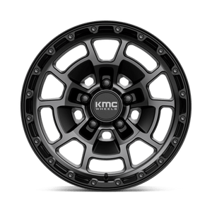 KMC KM718 SUMMIT Satin Black W/ Gray Tint 17x8.5 0 5x127mm 71.5mm - Wheelwiz