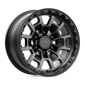 KMC KM718 SUMMIT Satin Black W/ Gray Tint 17x8.5 0 6x139.7mm 106.1mm - Wheelwiz
