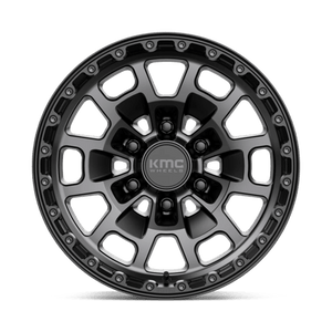 KMC KM718 SUMMIT Satin Black W/ Gray Tint 17x8.5 0 6x139.7mm 106.1mm - Wheelwiz
