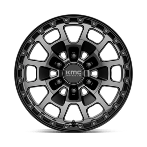 KMC KM718 SUMMIT Satin Black W/ Gray Tint 17x8.5 +18 6x135mm 87.1mm - Wheelwiz