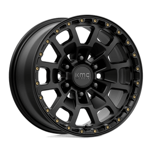 KMC KM718 SUMMIT Satin Black 17x8.5 +18 6x139.7mm 106.1mm - Wheelwiz