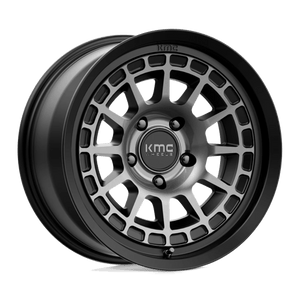 KMC KM719 CANYON Satin Black W/ Gray Tint 17x8.5 0 5x127mm 71.5mm - Wheelwiz