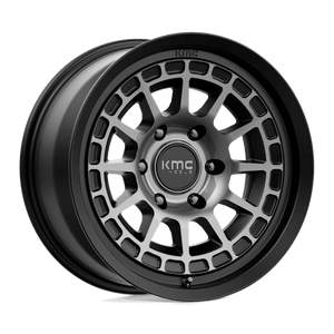 KMC KM719 CANYON Satin Black W/ Gray Tint 17x8.5 0 6x139.7mm 106.1mm - Wheelwiz