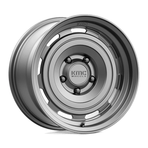 KMC KM720 ROSWELL Matte Anthracite 17x8.5 +10 5x108mm 60.1mm - Wheelwiz