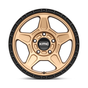 KMC KM721 ALPINE Matte Bronze W/ Black Lip 17x8 +20 5x120mm 74.1mm - Wheelwiz