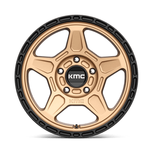 KMC KM721 ALPINE Matte Bronze W/ Black Lip 17x8 +20 5x114.3mm 72.6mm - Wheelwiz