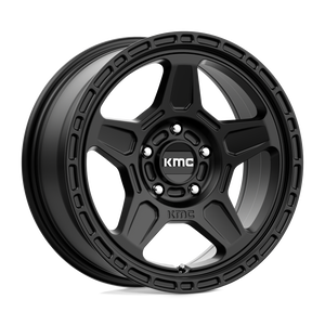 KMC KM721 ALPINE Satin Black 16x7 +15 5x100mm 72.6mm - WheelWiz