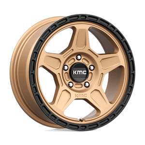 KMC KM721 ALPINE Matte Bronze With Black Lip 16x7 +15 5x100mm 72.6mm - WheelWiz
