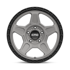 KMC KM721 ALPINE Satin Gray W/ Black Lip 16x7 +15 5x114.3mm 72.6mm - Wheelwiz