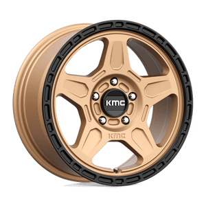 KMC KM721 ALPINE Matte Bronze With Black Lip 16x7.5 +30 5x114.3mm 72.6mm - WheelWiz