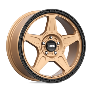 KMC KM721 ALPINE Matte Bronze With Black Lip 18x8 +38 5x120mm 74.1mm - WheelWiz