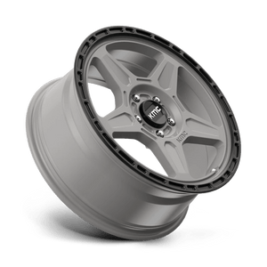 KMC KM721 ALPINE Satin Gray With Black Lip 18x8 +38 5x108mm 72.6mm - WheelWiz