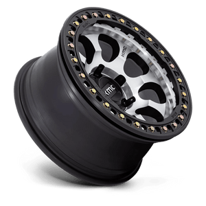 KMC KM237 RIOT BEADLOCK Mach Satin Black Window & Ring 17x9 -12 6x135mm 87.1mm - Wheelwiz