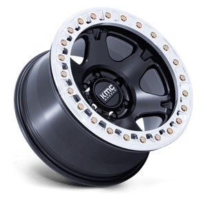 KMC KM238 VI BEADLOCK Satin Black W/ Machined Ring 17x9 -38 8x165.1mm 125.1mm - Wheelwiz