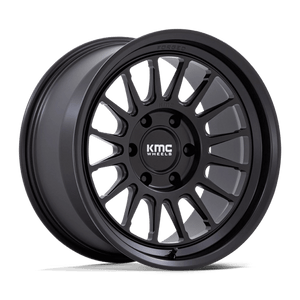 KMC KM447 IMPACT FORGED MONOBLOCK Satin Black 17x8.5 -10 5x150mm 110.1mm - Wheelwiz