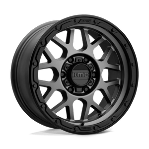 KMC KM535 GRENADE OFF-ROAD Matte Gray W/ Matte Black Lip 17x8.5 0 6x120mm 66.9mm