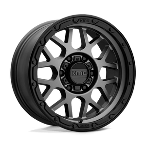 KMC KM535 GRENADE OFF-ROAD Matte Gray W/ Matte Black Lip 17x8.5 0 5x127mm 78.1mm - Wheelwiz