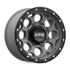 KMC KM541 DIRTY HARRY Satin Gray W/ Black Lip 17x8.5 0 8x165.1mm 125.1mm - Wheelwiz