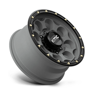 KMC KM541 DIRTY HARRY Satin Gray W/ Black Lip 17x8.5 0 8x170mm 125.1mm - Wheelwiz