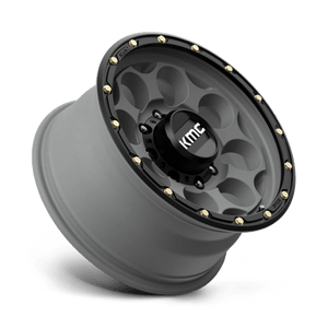 KMC KM541 DIRTY HARRY Satin Gray W/ Black Lip 17x8.5 0 8x170mm 125.1mm - Wheelwiz