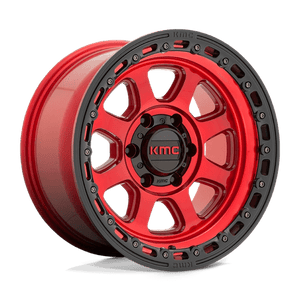 KMC KM548 CHASE Candy Red W/ Black Lip 20x9 0 6x139.7mm 106.1mm - Wheelwiz