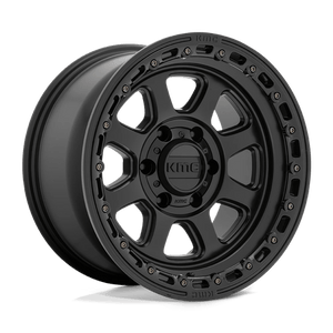 KMC KM548 CHASE Satin Black W/ Gloss Black Lip 17x9 0 5x127mm 71.5mm - Wheelwiz