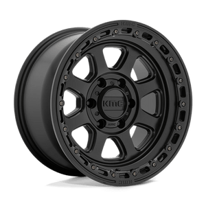 KMC KM548 CHASE Satin Black W/ Gloss Black Lip 20x9 +18 5x127mm 71.5mm - Wheelwiz