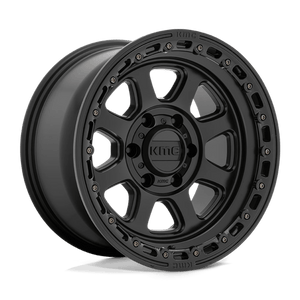 KMC KM548 CHASE Satin Black W/ Gloss Black Lip 20x9 0 8x180mm 124.2mm - Wheelwiz