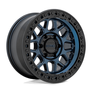 KMC KM549 GRS Midnight Blue W/ G-black Lip 17x9 0 6x135mm 87.1mm - Wheelwiz