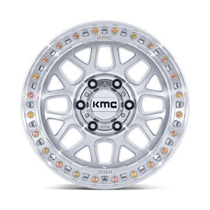 KMC KM549 GRS Gloss Silver W/ Machined Face 17x9 +18 6x120mm 66.9mm - Wheelwiz
