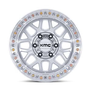 KMC KM549 GRS Gloss Silver W/ Machined Face 17x9 +18 5x139.7mm 78.1mm