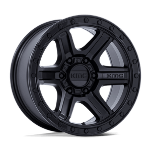 KMC KM551 OUTRUN Matte Black W/ Gloss Black Lip 18x9 +18 6x139.7mm 106.1mm