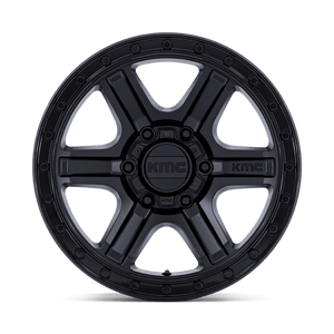 KMC KM551 OUTRUN Matte Black W/ Gloss Black Lip 17x8.5 -10 5x127mm 71.5mm