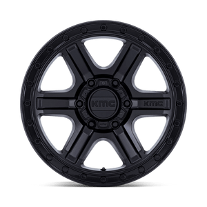 KMC KM551 OUTRUN Matte Black W/ Gloss Black Lip 18x9 +18 5x127mm 71.5mm - Wheelwiz