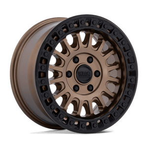 KMC KM552 IMS Matte Bronze W Gloss Black Lip 17x8 +32 6x130mm 84.1mm