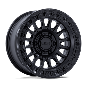 KMC KM552 IMS Matte Black W/ Gloss Black Lip 17x8.5 +18 5x108mm 60.1mm - Wheelwiz