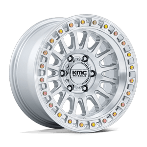 KMC KM552 IMS Gloss Silver W/ Machined Face 20x9 +18 6x139.7mm 106.1mm - Wheelwiz