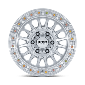 KMC KM552 IMS Gloss Silver W/ Machined Face 17x8.5 -10 6x135mm 87.1mm - Wheelwiz
