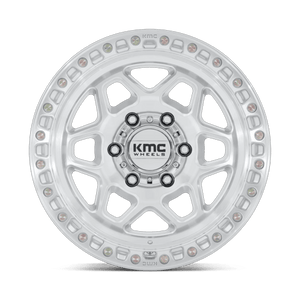 KMC KM553 TORX Gloss Silver W/ Machined Face 17x8.5 +25 6x135mm 87.1mm - Wheelwiz