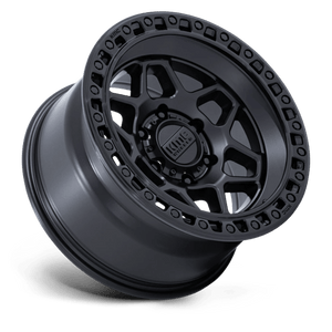 KMC KM553 TORX Matte Black W/ Gloss Black Lip 17x8.5 0 6x114.3mm 66.1mm