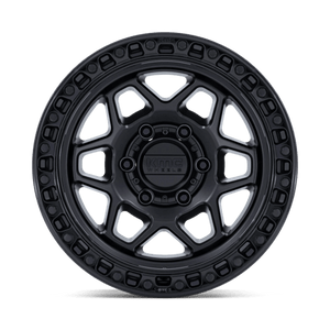 KMC KM553 TORX Matte Black W/ Gloss Black Lip 17x8.5 0 6x120mm 66.9mm - Wheelwiz