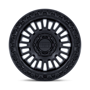 KMC KM554 AZTEC Matte Black W/ Gloss Black Lip 17x8.5 +25 5x127mm 71.5mm