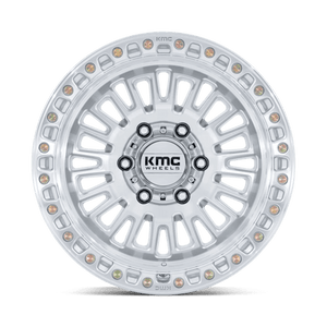 KMC KM554 AZTEC Gloss Silver W/ Machined Face 17x8.5 0 6x135mm 87.1mm