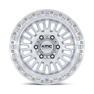 KMC KM554 AZTEC Gloss Silver W/ Machined Face 17x8.5 0 6x135mm 87.1mm - Wheelwiz