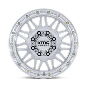 KMC KM555 ATTACK Gloss Silver W/ Machined Face 18x9 0 8x180mm 124.2mm