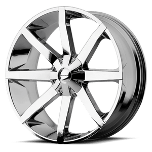 KMC KM651 SLIDE Chrome 22x9.5 +38 6x139.7mm 100.3mm - WheelWiz