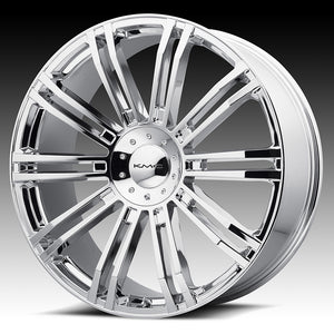 KMC KM677 D2 Chrome 20x8.5 +35 5x114.3|5x120mm 74.1mm - WheelWiz